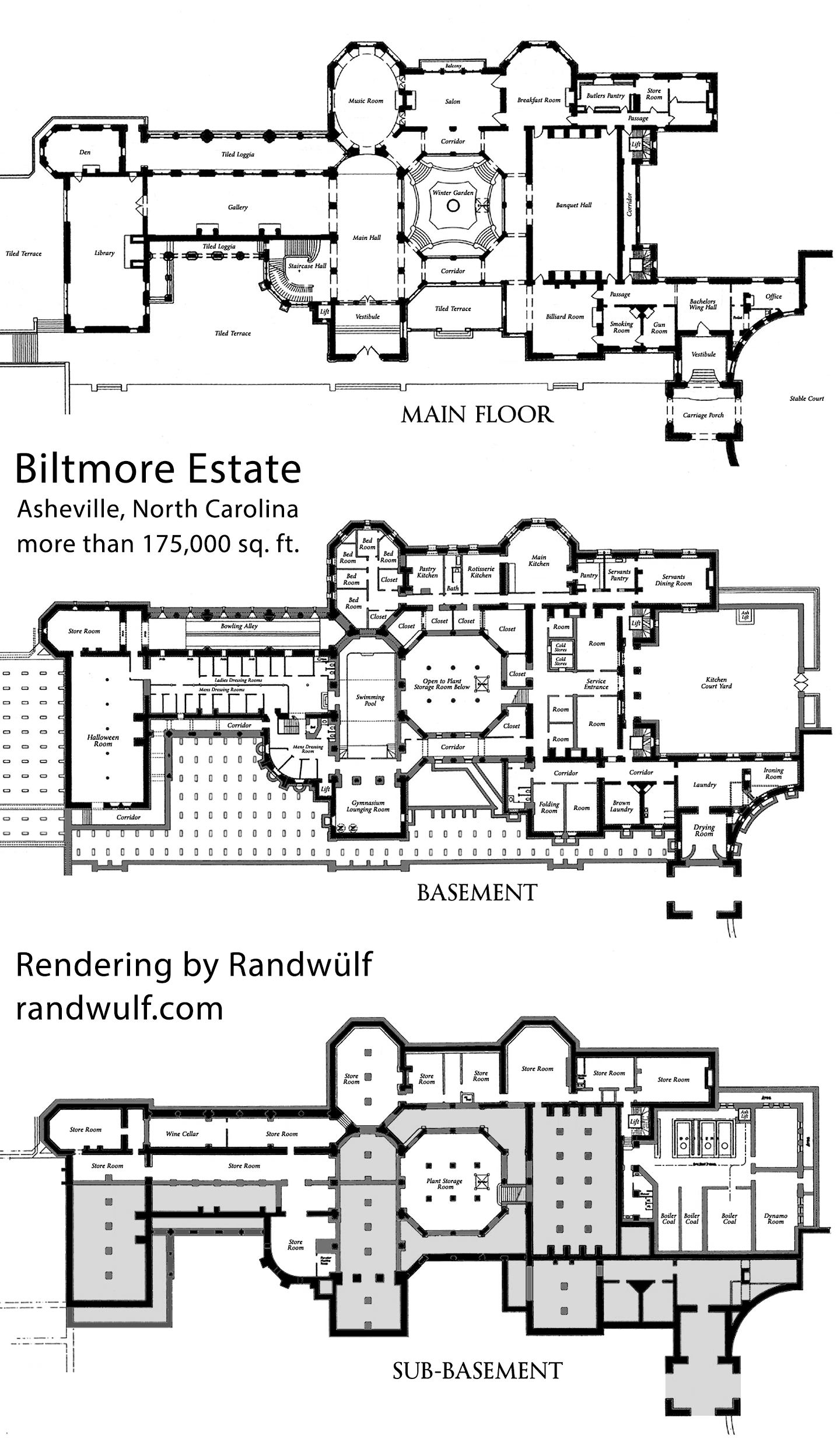 Biltmore Estate Mansion Floor Plan