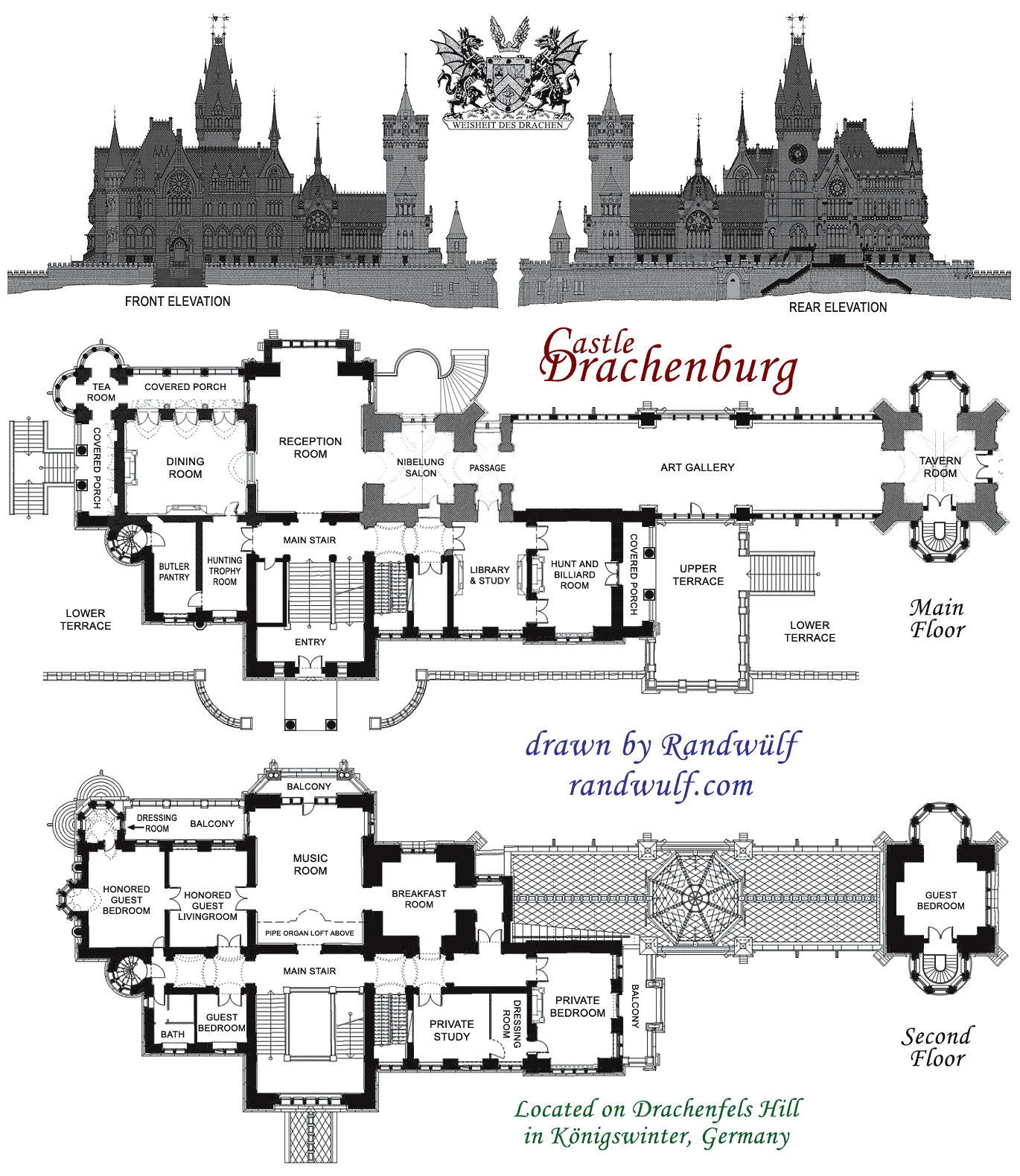 Drachenburg Castle Floor Plan