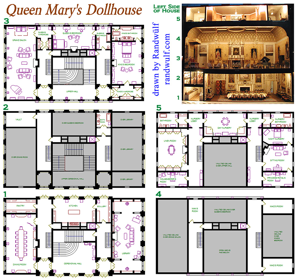 Queen Mary's Dollhouse Floor Plan