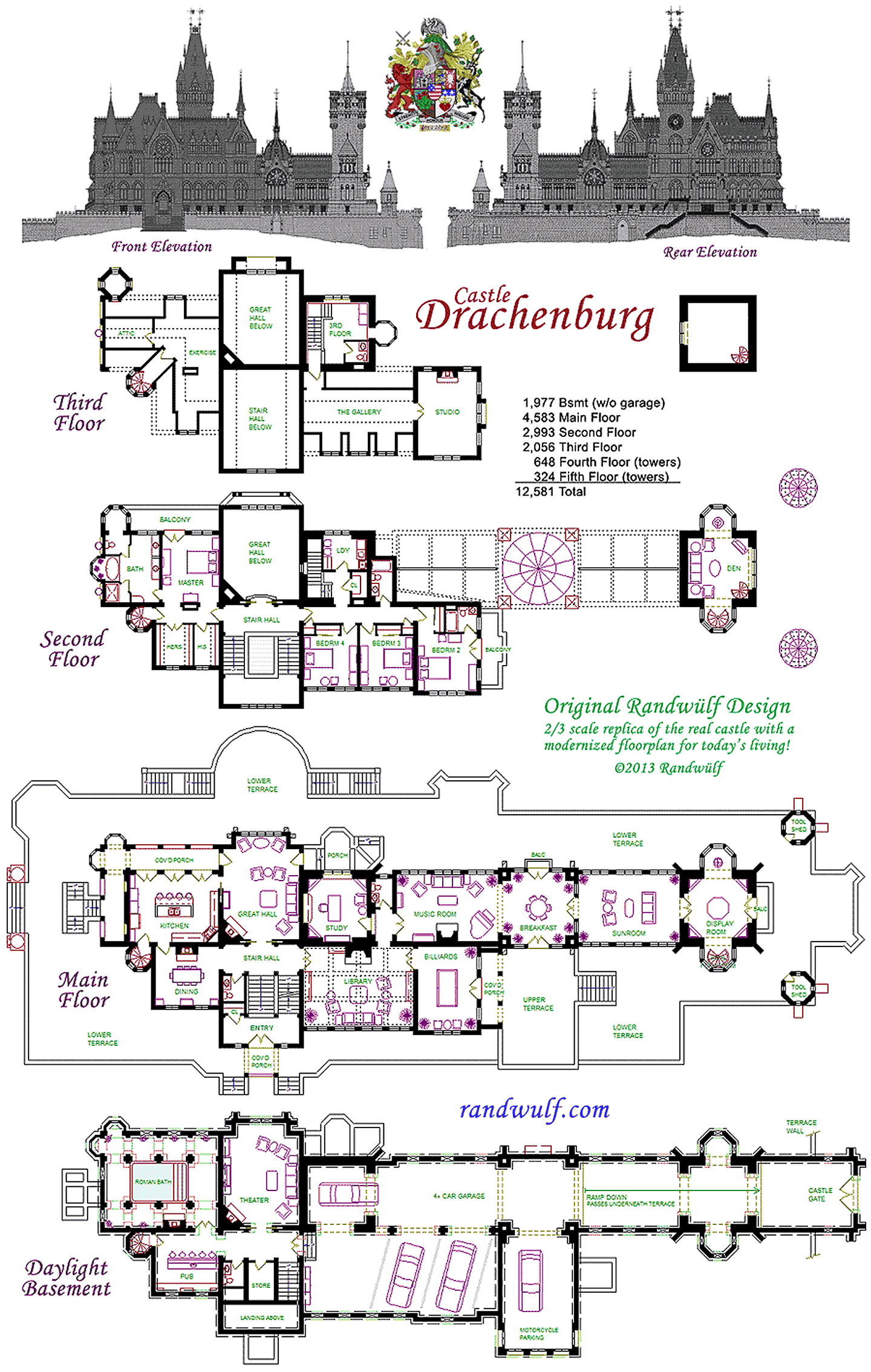 Drachenburg Mini Castle Floor Plan